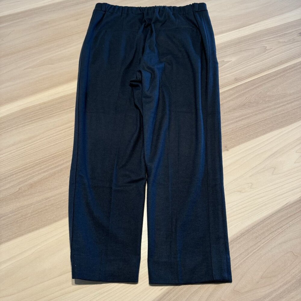 Vince Black Pull On Pleated Leg Wool Blend Trouser Pants Women's Large L - Picture 7 of 7